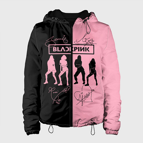 Женская куртка Blackpink силуэт девушек / 3D-Черный – фото 1