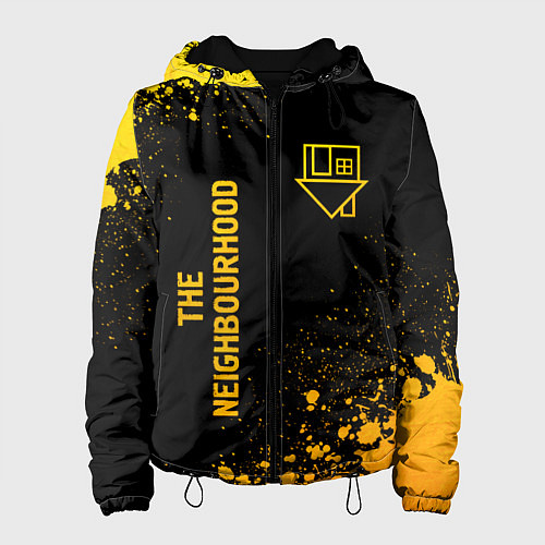 Женская куртка The Neighbourhood - gold gradient: надпись, символ / 3D-Черный – фото 1