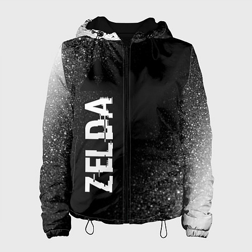 Женская куртка Zelda glitch на темном фоне: по-вертикали / 3D-Черный – фото 1