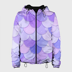 Куртка с капюшоном женская Волшебная чешуя, цвет: 3D-черный