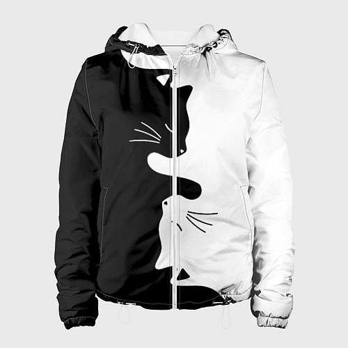Женская куртка Котики Инь-Янь / 3D-Белый – фото 1