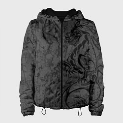 Куртка с капюшоном женская Black dragon - grunge, цвет: 3D-черный