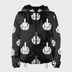 Женская куртка С факами на английском - паттерн