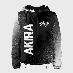 Женская куртка Akira glitch на темном фоне: надпись, символ