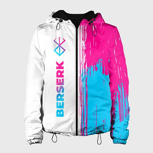 Женская куртка Berserk neon gradient style: по-вертикали / 3D-Черный – фото 1