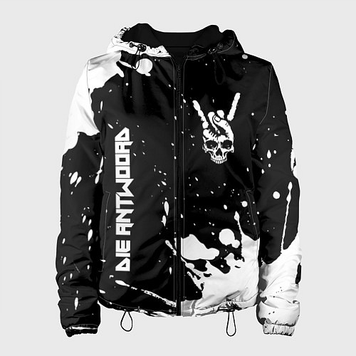 Женская куртка Die Antwoord и рок символ на темном фоне / 3D-Черный – фото 1