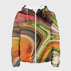 Куртка с капюшоном женская Waves colors, цвет: 3D-белый