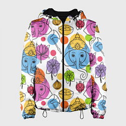 Женская куртка Индийские слоники