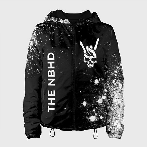 Женская куртка The Neighbourhood и рок символ на темном фоне / 3D-Черный – фото 1