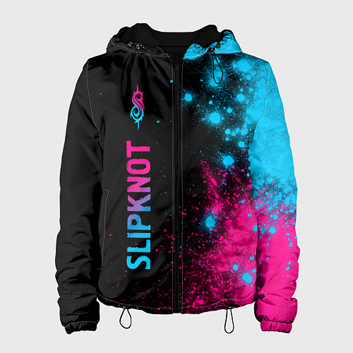 Женская куртка Slipknot - neon gradient: по-вертикали / 3D-Черный – фото 1