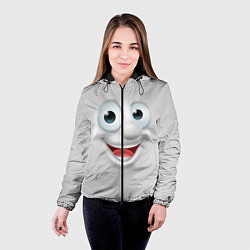 Куртка с капюшоном женская Милая улыбка, цвет: 3D-черный — фото 2