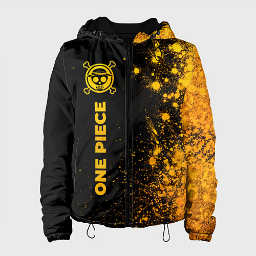 Женская куртка One Piece - gold gradient: по-вертикали / 3D-Черный – фото 1