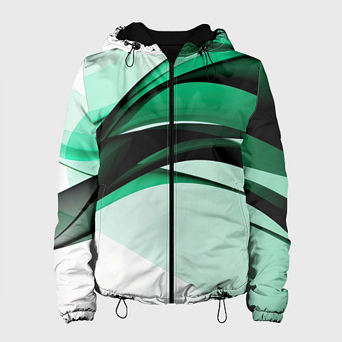 Женская куртка White green black / 3D-Черный – фото 1