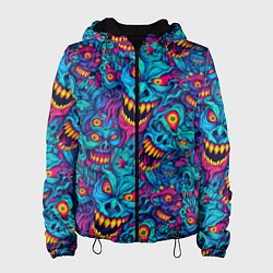 Женская куртка Неоновые монстры - graffiti art style pattern
