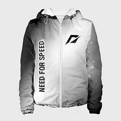 Куртка с капюшоном женская Need for Speed glitch на светлом фоне: надпись, си, цвет: 3D-белый