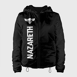 Куртка с капюшоном женская Nazareth glitch на темном фоне: по-вертикали, цвет: 3D-черный