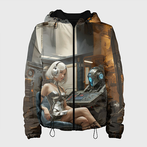 Женская куртка Девушка оператор / 3D-Черный – фото 1