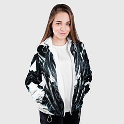 Куртка с капюшоном женская Белый черепок, цвет: 3D-белый — фото 2