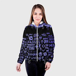 Куртка с капюшоном женская Games pattern, цвет: 3D-белый — фото 2