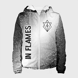 Куртка с капюшоном женская In Flames glitch на светлом фоне: надпись, символ, цвет: 3D-белый