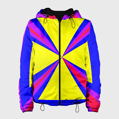 Женская куртка Абстракция геометрическая / 3D-Черный – фото 1