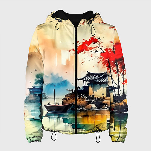 Женская куртка Краски природы / 3D-Черный – фото 1