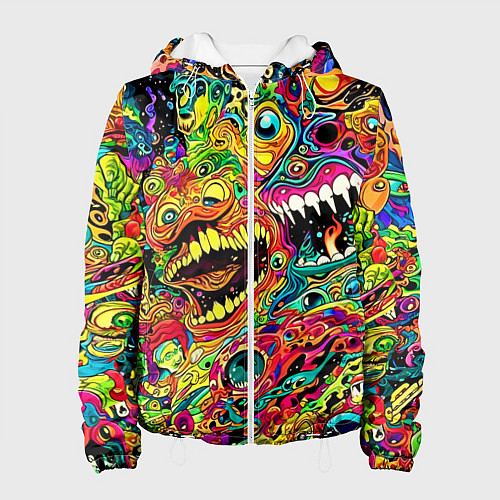 Женская куртка Психоделические галлюцинации / 3D-Белый – фото 1