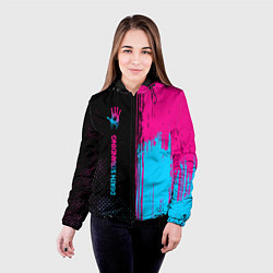 Куртка с капюшоном женская Death Stranding - neon gradient: по-вертикали, цвет: 3D-черный — фото 2