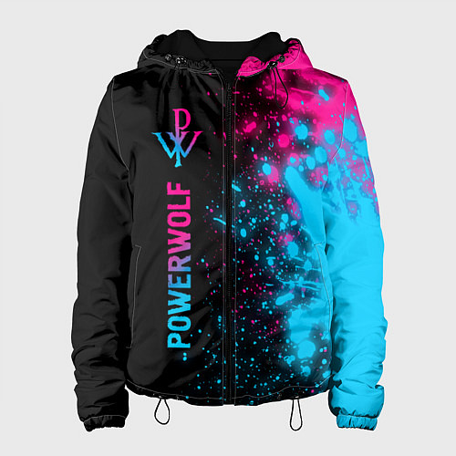 Женская куртка Powerwolf - neon gradient: по-вертикали / 3D-Черный – фото 1