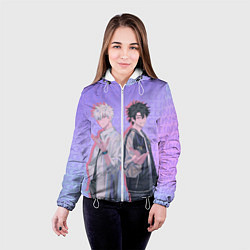 Куртка с капюшоном женская Персонажи - Агенты времени, цвет: 3D-белый — фото 2