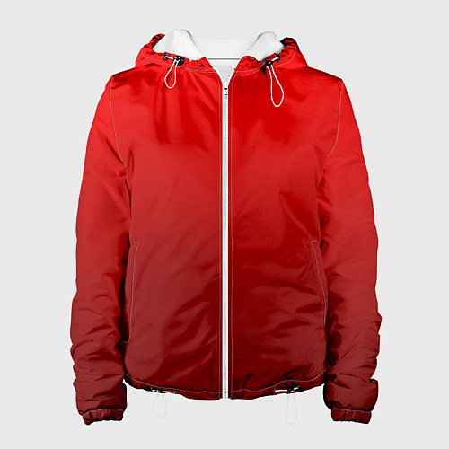 Женская куртка Градиент красный тёмный / 3D-Белый – фото 1