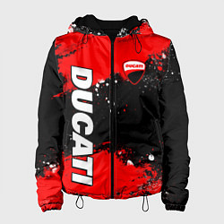 Женская куртка Ducati - красная униформа с красками