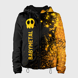 Куртка с капюшоном женская Babymetal - gold gradient: по-вертикали, цвет: 3D-черный