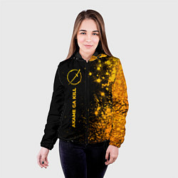 Куртка с капюшоном женская Akame ga Kill - gold gradient: по-вертикали, цвет: 3D-черный — фото 2