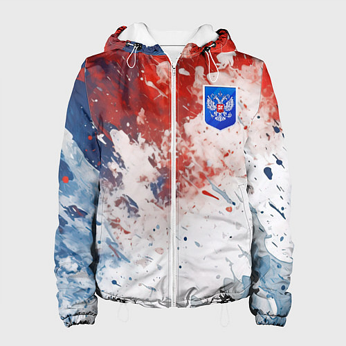 Женская куртка Краски и герб России / 3D-Белый – фото 1