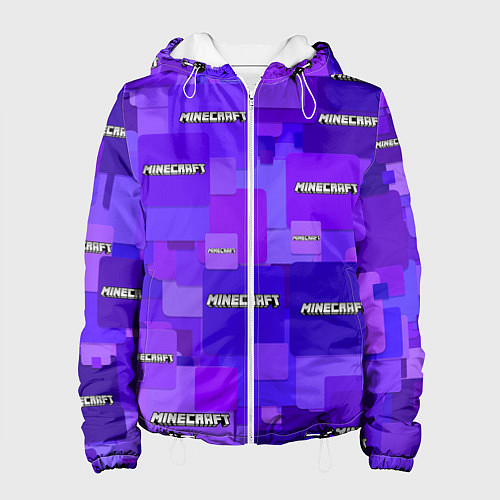 Женская куртка Minecraft pattern logo / 3D-Белый – фото 1