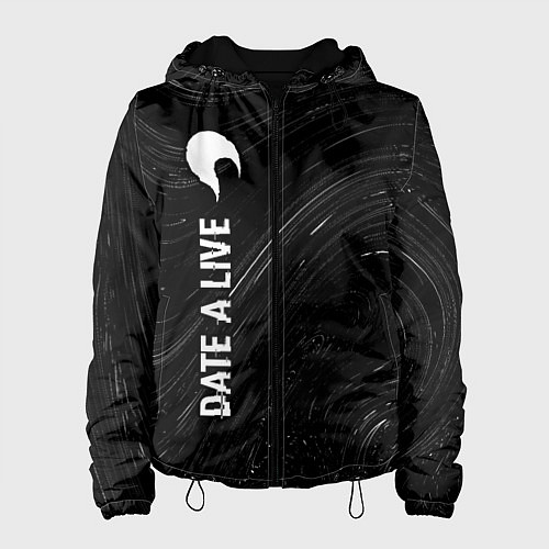 Женская куртка Date A Live glitch на темном фоне: по-вертикали / 3D-Черный – фото 1