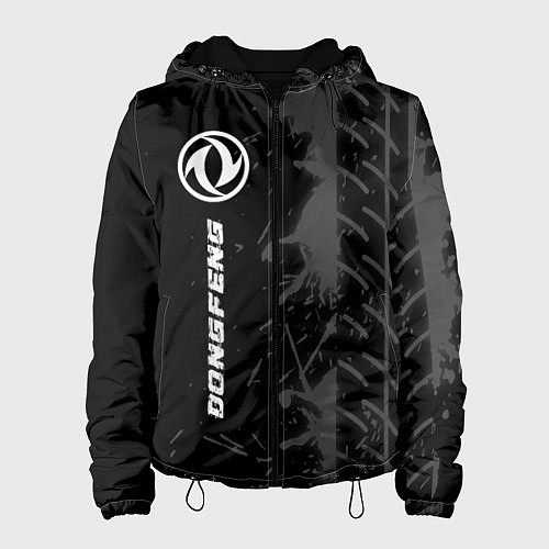 Женская куртка Dongfeng speed на темном фоне со следами шин: по-в / 3D-Черный – фото 1