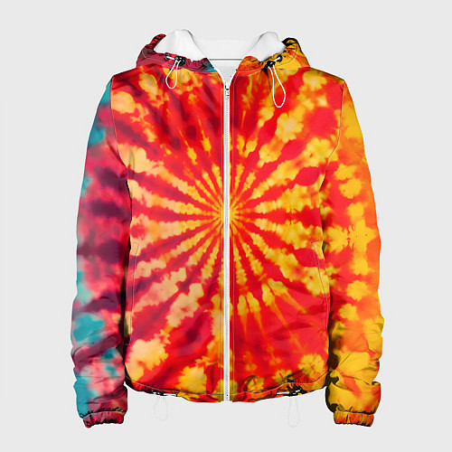 Женская куртка Тай дай солнце / 3D-Белый – фото 1