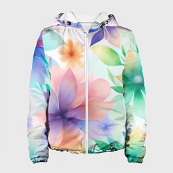 Женская куртка Акварельные цветы - нейросеть