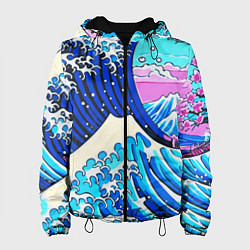 Женская куртка Большая волна в Канагаве сакура