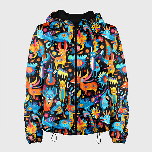 Женская куртка Космические чудики / 3D-Черный – фото 1