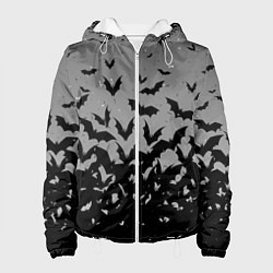 Женская куртка Серый фон и летучие мыши