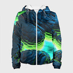 Женская куртка Зеленые объемные плиты