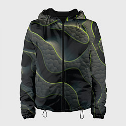 Женская куртка Объемная темная текстура