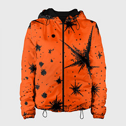 Женская куртка Огненный оранжевый абстракция