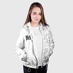 Куртка с капюшоном женская Ван пис - Луффи гир 5, цвет: 3D-белый — фото 2