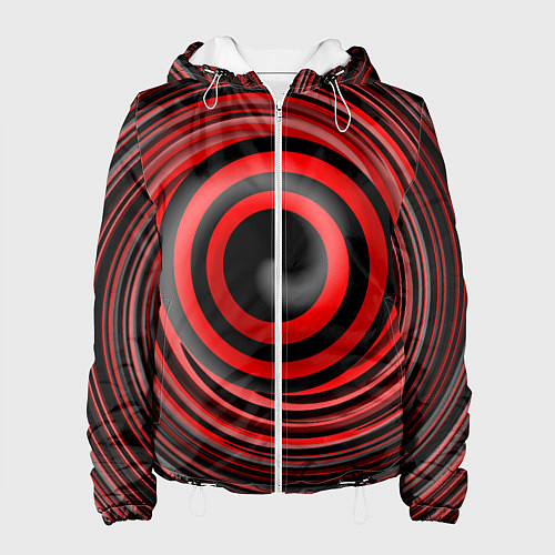 Женская куртка Красно-черный вихрь / 3D-Белый – фото 1