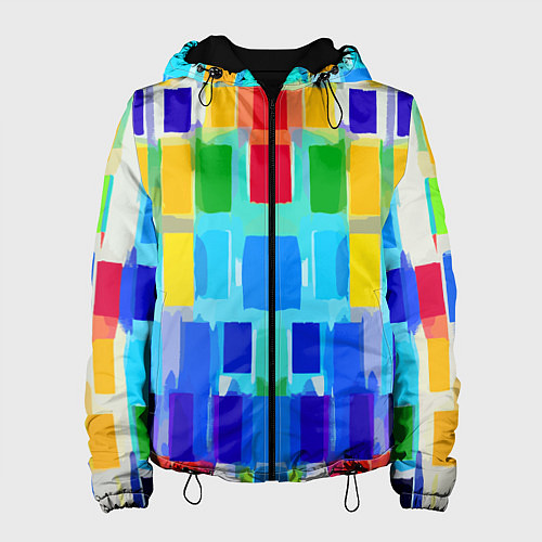 Женская куртка Colorful strips - pop art - vogue / 3D-Черный – фото 1