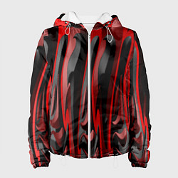 Женская куртка Пластик красно-черный